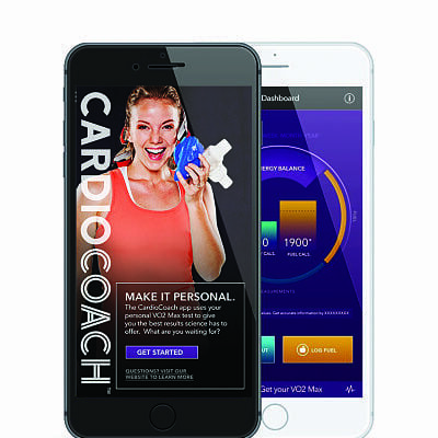 cardio coach app on phone